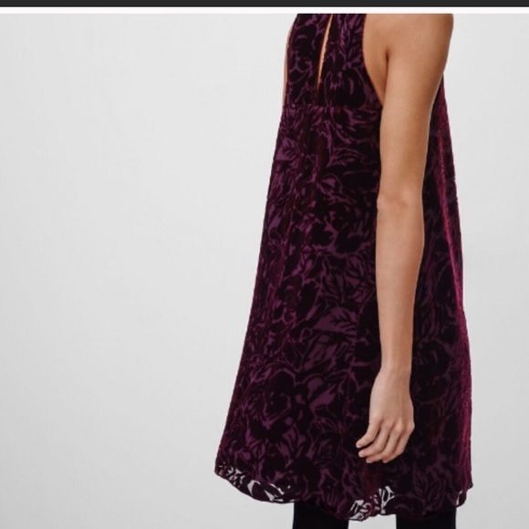 Wilfred Pompette Velvet Burgundy Dress sz xs - Picture 2 of 5